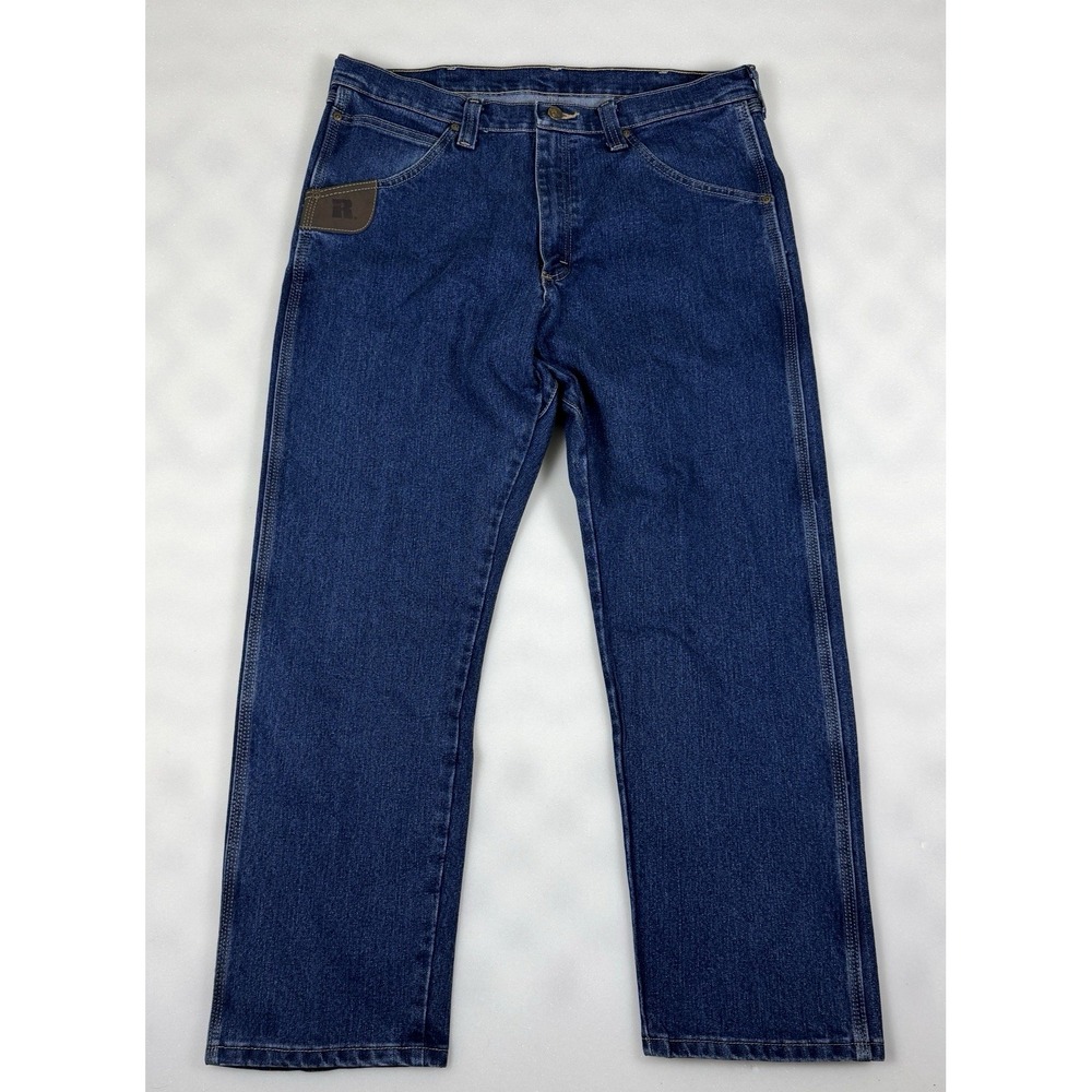 Wrangler Riggs Workwear Mens Blue Jeans 36x30 Comfort Stretch Denim 103WAC5MS